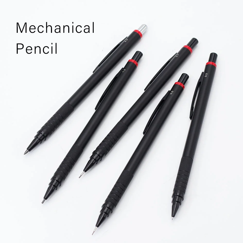 0,3/0,5/0,7/0,9/1,3mm Druckbleistifte mit HB-Schwarzmine, Spezielle Zeichenstifte Geeignet für Büro und Kunstbedarf – Detail 5