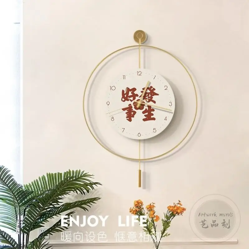 Creative Table Backdrop Wall Clock, Living Room, Household Decoration, Silent Wall Watch, Modern, Simplicity Art, Hanging Clock