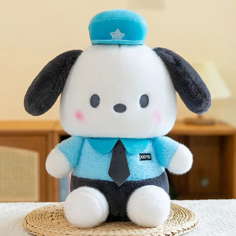 Sanrio pachacco ตุ๊กตาน่ารัก35cm, หมวกการ์ตูนตกแต่งตุ๊กตาหนานุ่มหมอนนอนเนื้อนุ่มสุดๆสำหรับเทศกาลของขวัญวันเกิดของเด็กๆ