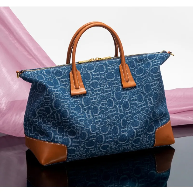 

Women Large Denim Color Tote Bag 2026 New Fashion Big Capacity Carryall Shoulder Bag for Beach Travel Shopping Casual Daily