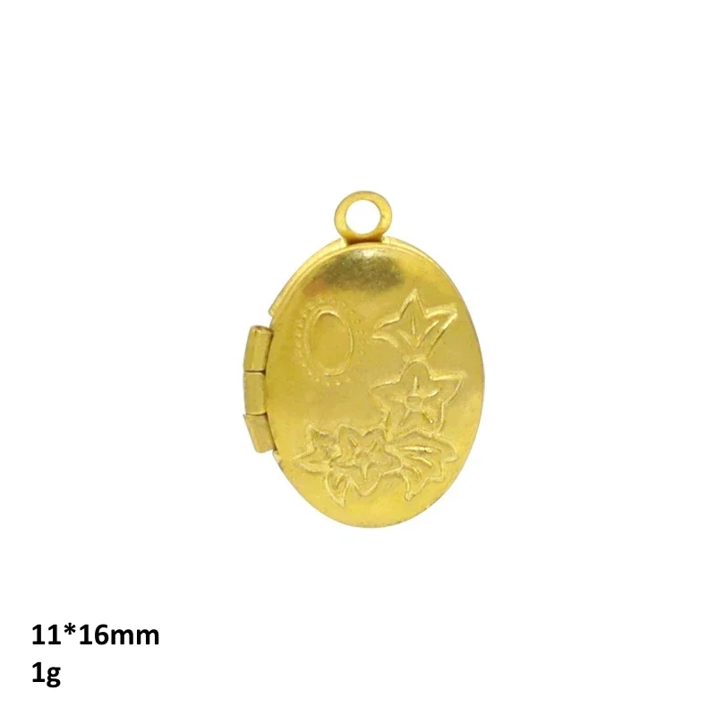 BoYuTe (50 Pieces/Lot) Oval Shaped Brass Locket Photo Locket Pendant Can Open Diy Jewelry Materials