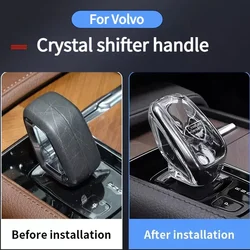 Gear Lever Stick Shift Knob Handle For Volvo S60 S90 XC60 XC90 V60 V90 2018-2024 Replacement Crystal Interior Shitfer Accessory