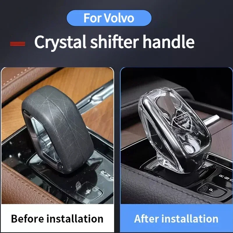 Gear Lever Stick Shift Knob Handle For Volvo S60 S90 XC60 XC90 V60 V90 XC40 20-24 Replacement Crystal Interior Shitfer Accessory