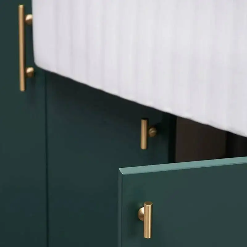 Brass Creative New High-End Modern Minimalist Drawer Wardrobe Door Light Cabinet Long Handle
