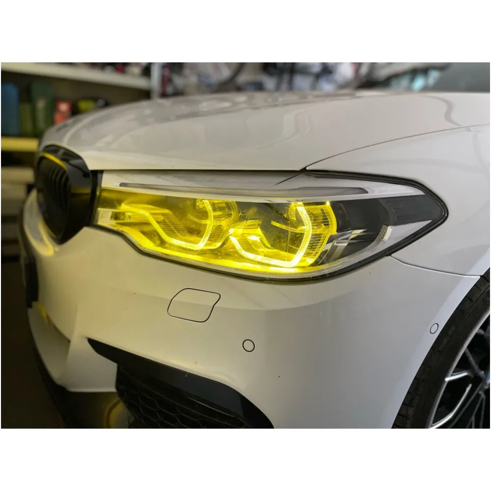 For BMW 5 Series G30 G31 F90 M5 Lemon Yellow Headlight Modules 63117214939 63117214940  DRL Daytime Lighting LED Boards