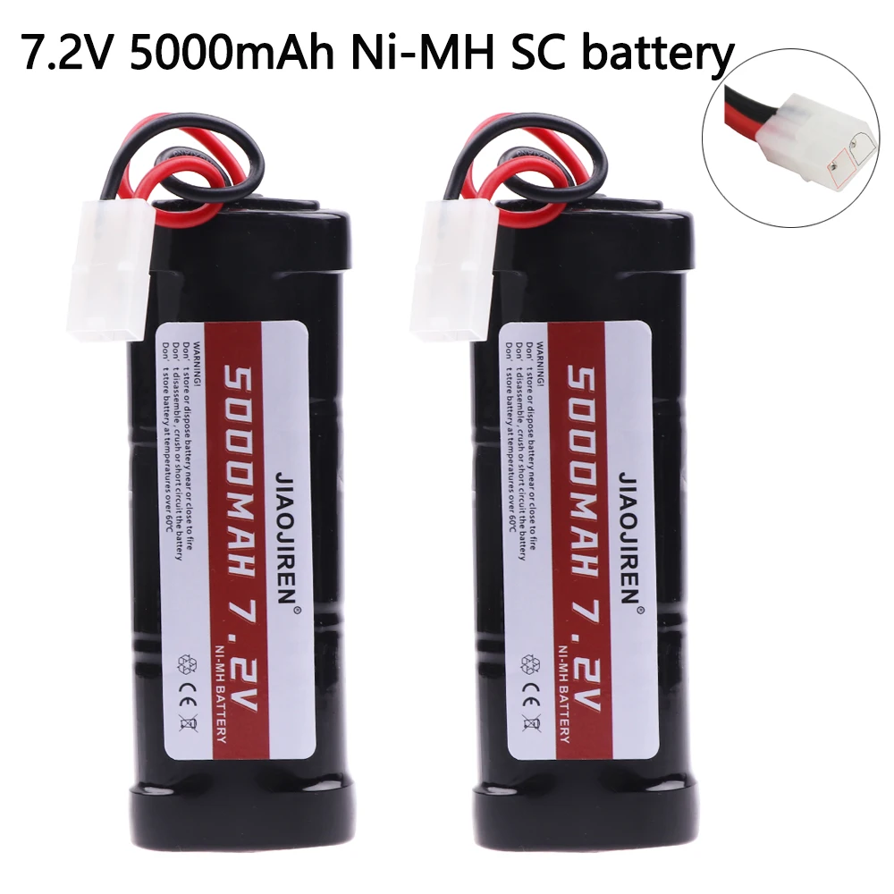 

7.2V Battery 5000mAh 8000mAh NiMH Batteries Pack For RC Car Truck Buggy Boat Tank 7.2v Ni-Mh high capaBaterias With Tamiya Plug