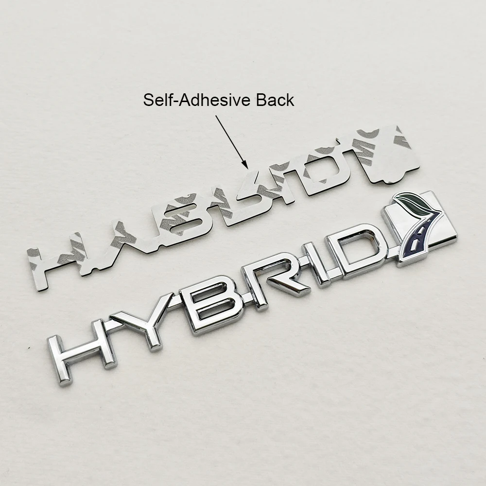 الهجينة شعار سيارة ملصق ثلاثية الأبعاد شعار معدني الجذع الحاجز شارة ملصق مائي اكسسوارات لتويوتا أكورد بريوس كامري كراون أوريس Rav4 أكوا