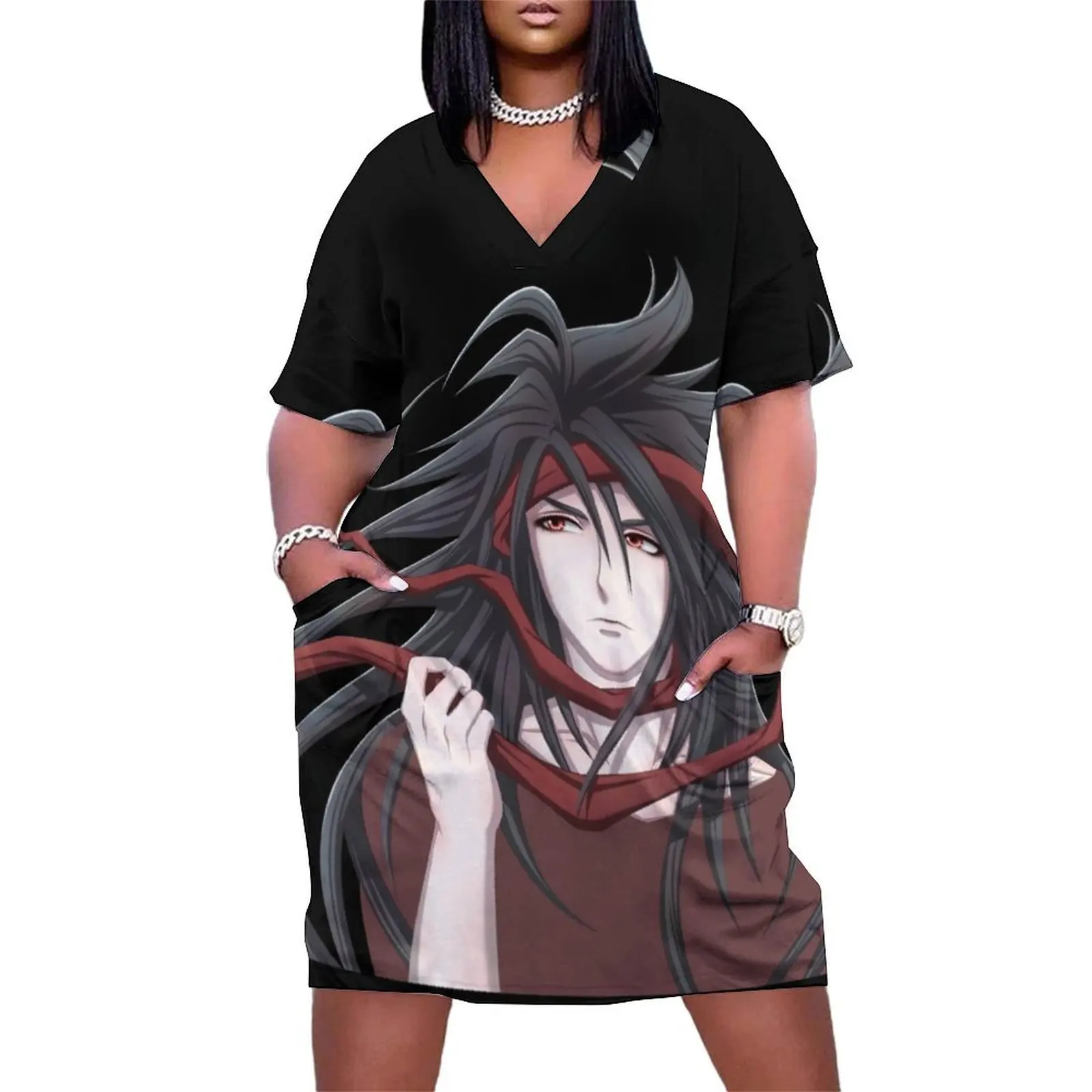 

Vincent Valentine Windy Loose Pocket Dress summer clothes Elegant gown Female dress women's summer jumpsuit