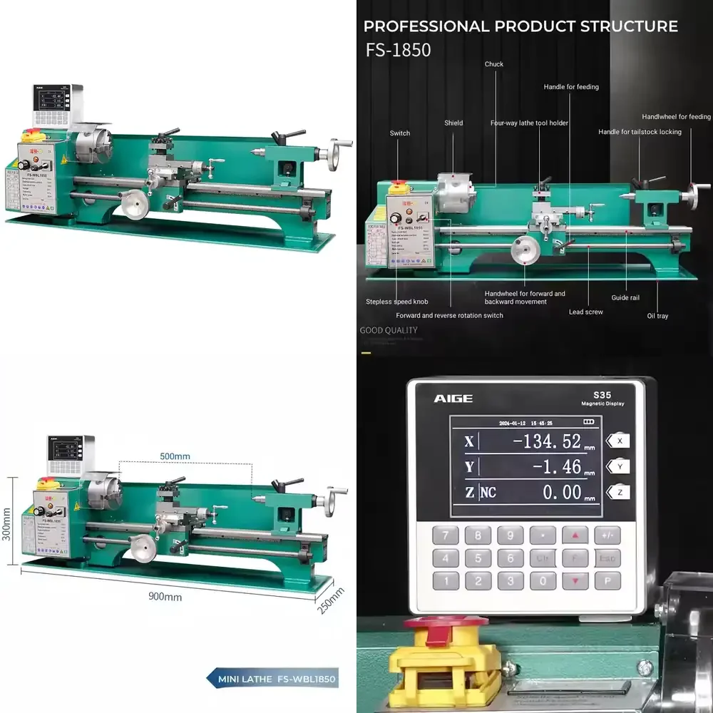 

High Precision Horizontal Lathe Small Metal Machining Tool Multifunctional 220V Medium Used Condition