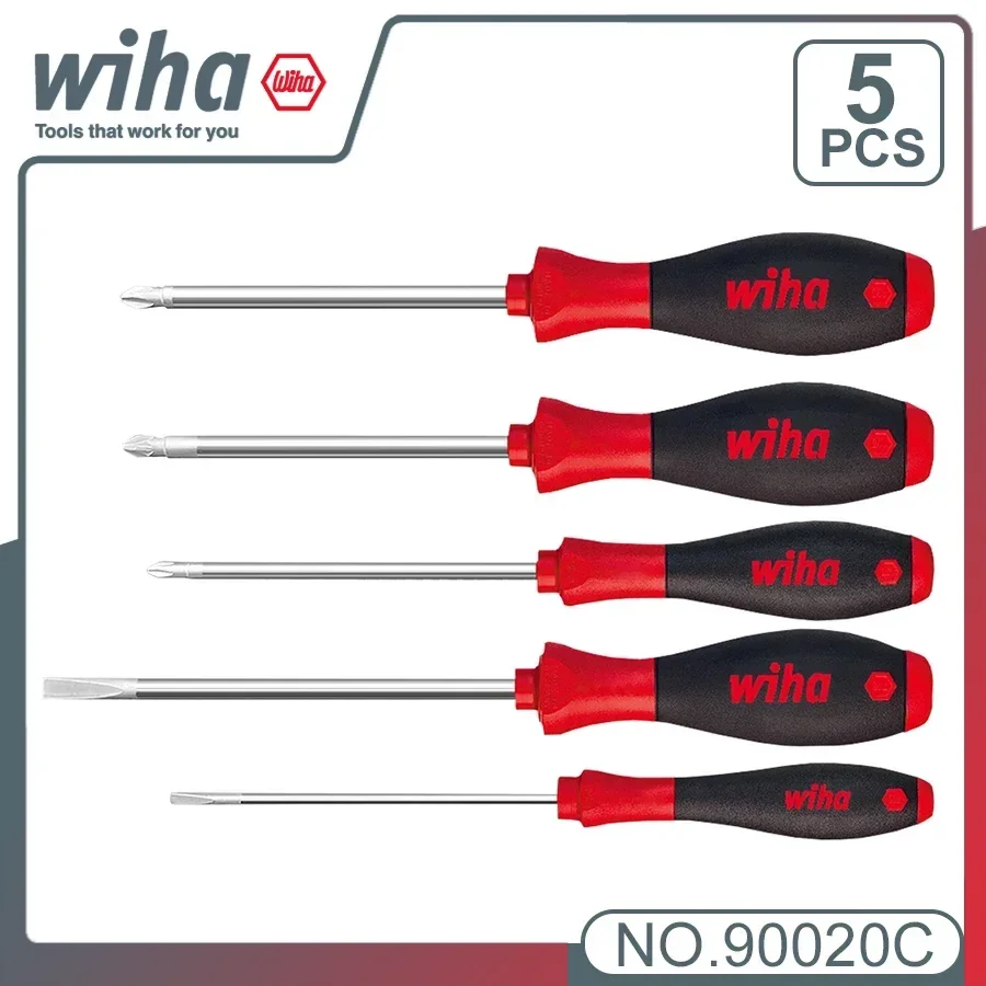 

Genuine WIHA Magnetic Screwdrivers Set 5Pcs Long Slender Handle Screw Driver for Slotted Phillips Pozidriv Screw Repair Tool