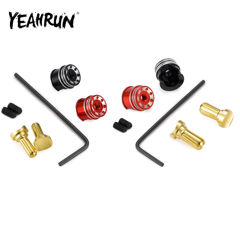 YEAHRUN 1Set 4,0mm/5,0mm Messing Bullet Bananenstecker RC Auto Batterie Stecker mit Metall Kühlkörper für RC Modell Autos