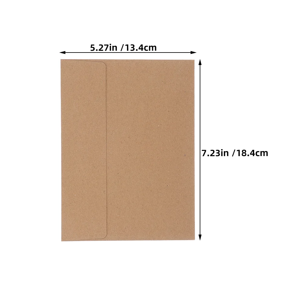 60 pçs estilo vintage a7 envelopes kraft auto selo para papelaria de casamento correspondência de negócios e cartões postais envelopes simples