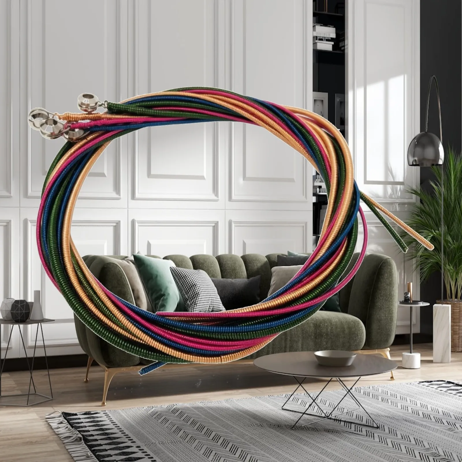 Replacement Bass Strings Multicolor Bass Strings with Steel Core Nickel Copper Alloy String Ball End Precision Wound