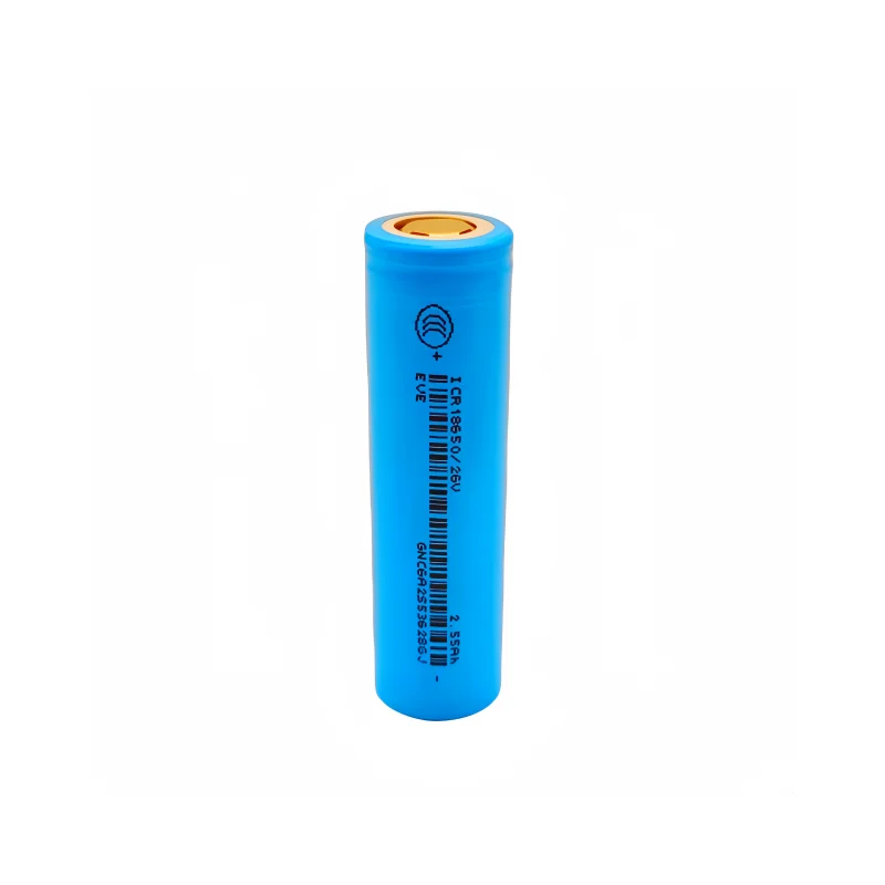 100% Original for 18650/26V 3.7V 2.55Ah Li-ion Battery  used for flashlights, remote control batteries.