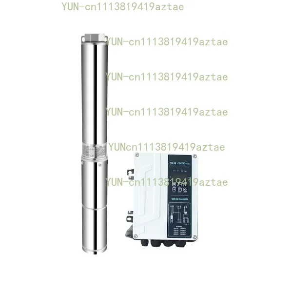 3HP 1.5INCH AC/DC Pump Brushless Solar Deep Well Pump Submersible Water Pump with MPPT External Controller