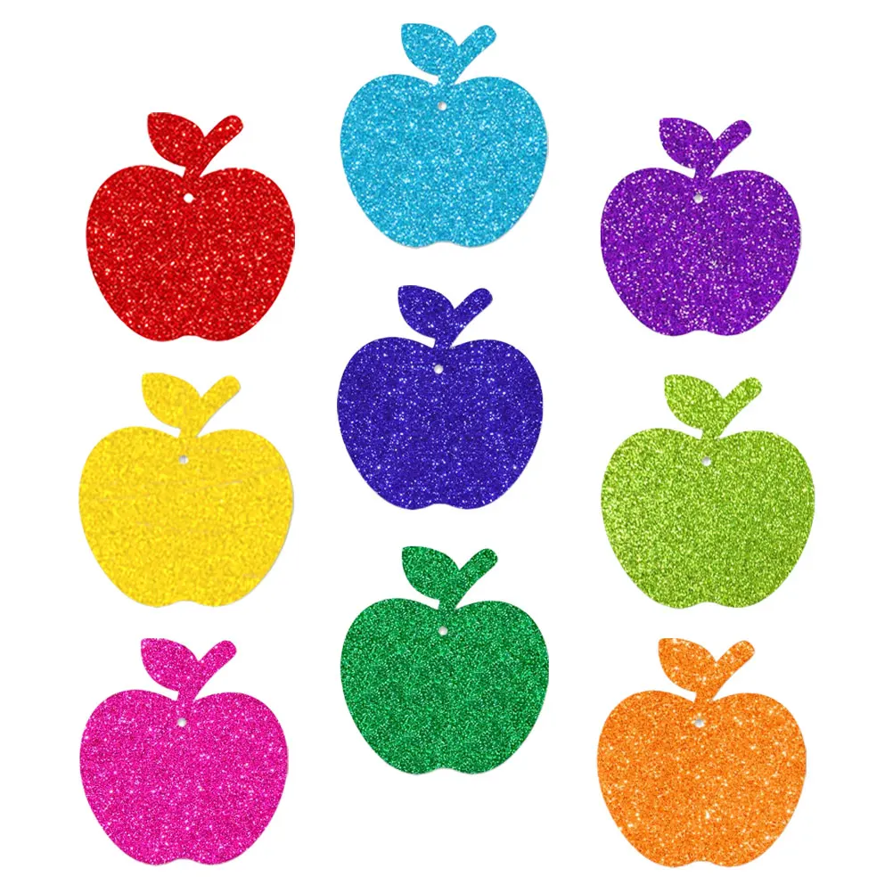 

9 Pcs Bunting Apple Decoration Hanging Tag First Paper Mix Back to School Banner Garland