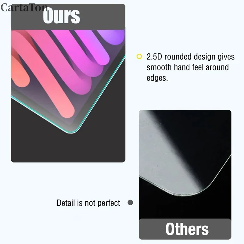 Vidro temperado para ipad mini 7 a17 pro 2024 protetor de tela para mini6 8.3 2021 tablet filme de vidro guarda