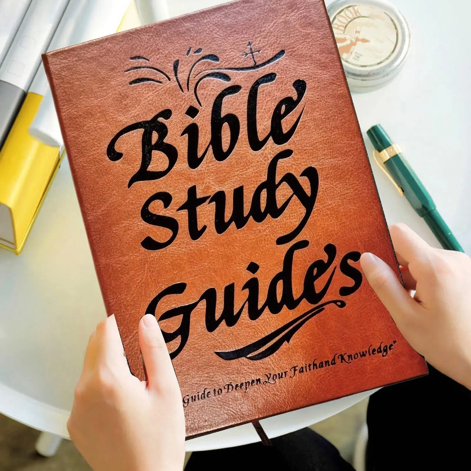 Bible Study Guide for Beginners 66-Page Devotional Journal with Daily Scripture Quotes, Prayer Reflections & Yearlong Study Plan