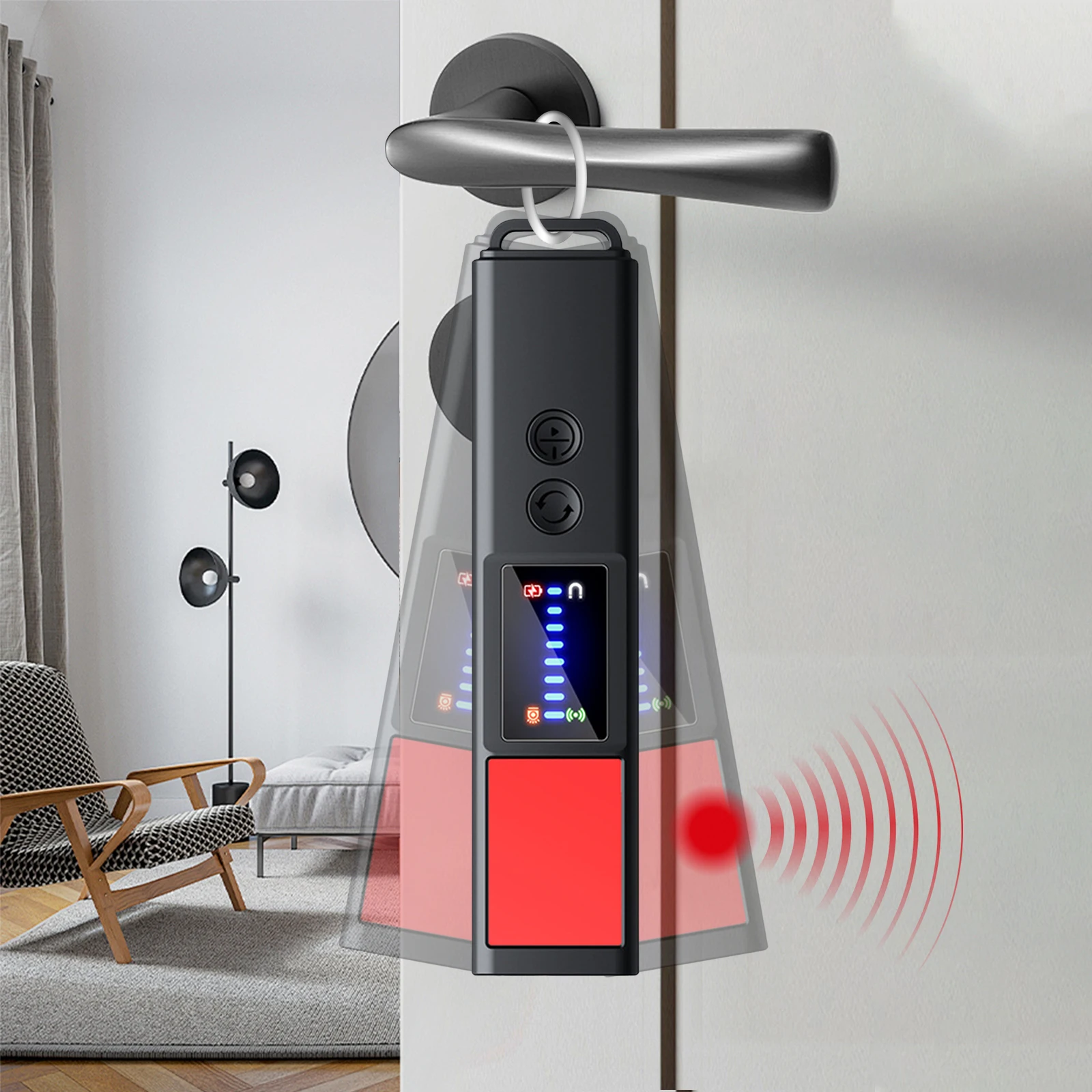 Anti-Peeping Camera 5 Sensitivity Levels Camera Detector Portable Bug Detector Device for Car Hotels Office Home Travel