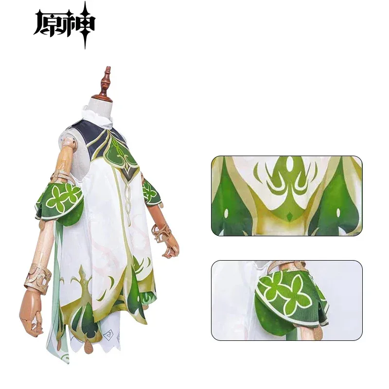 Nahida Cosplay Lesser Lord Analysing Full Set Dress Ears Wig Nahida outfits for Comic Con.