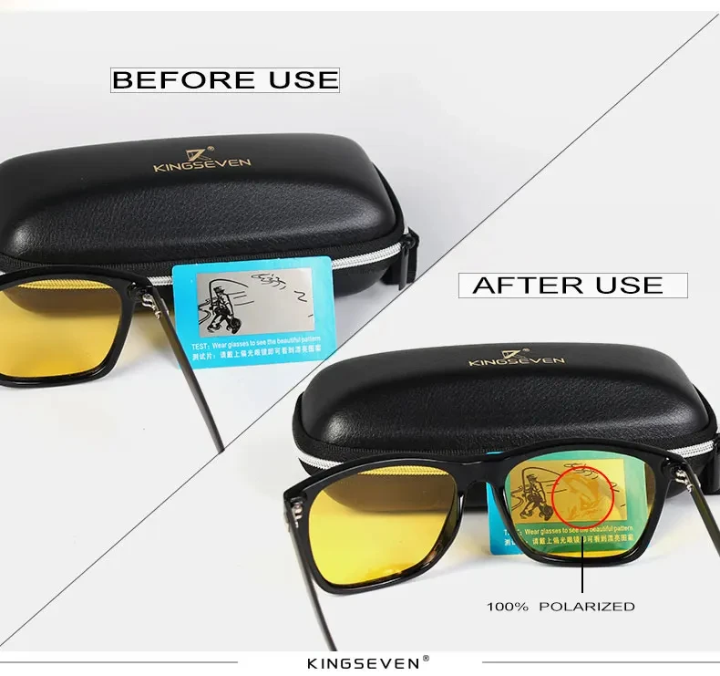 Kingseven neue Sonnenbrille für Männer polarisierte uv400 Augenschutz Linse Nachtsicht brille Damen accessoires Vintage Brillen – Detail 10