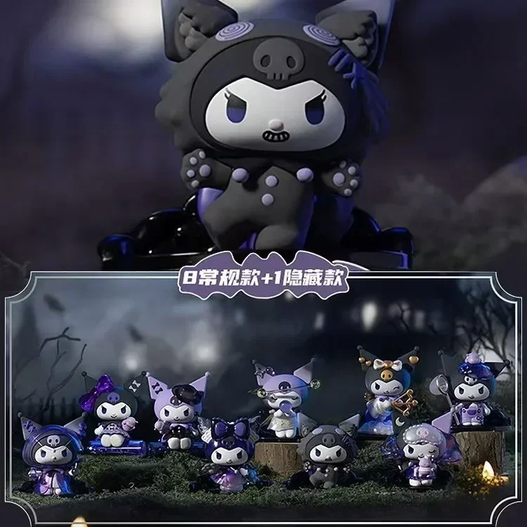 

Cool Sanrio Kuromi Anime Figure The Werewolf Kills Kouromi Series Table Top Car Cake Decoration Blind Box Kids Gifts Collection