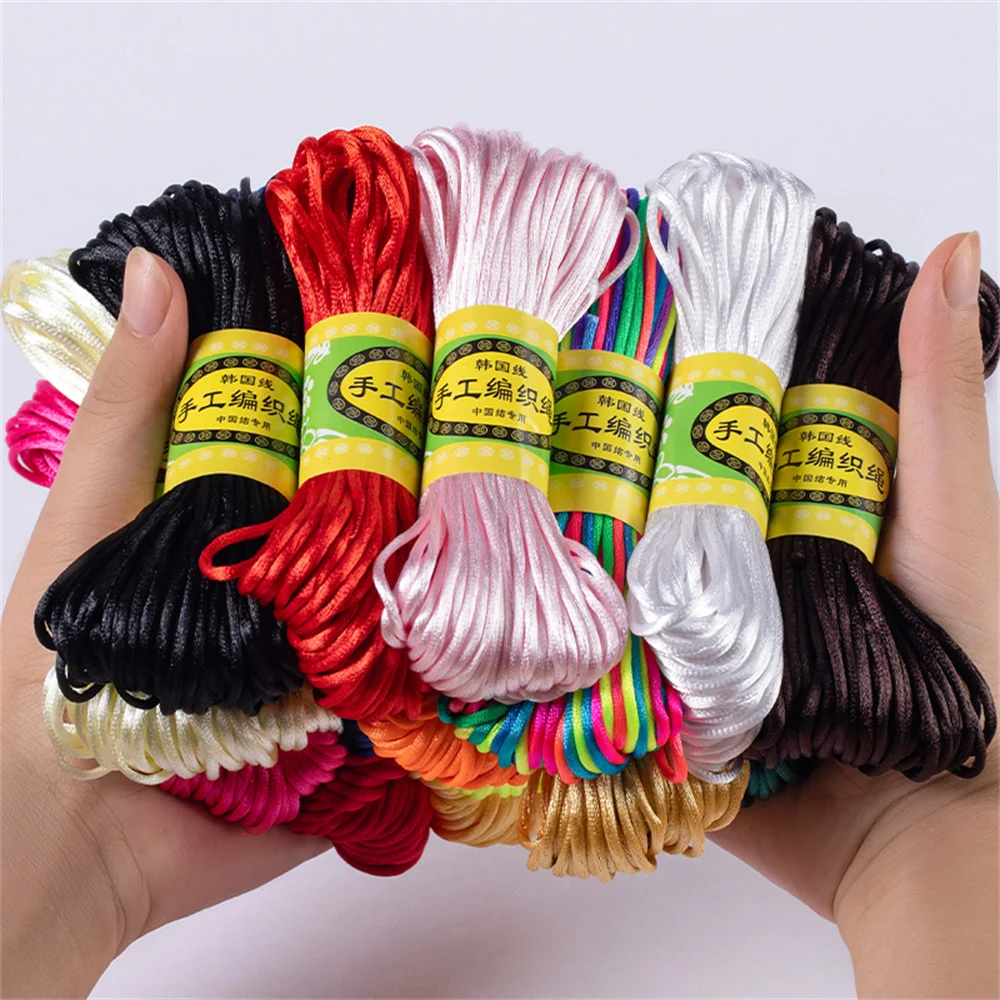 20meters 2mm Nylon Thread Cord Macrame Cord Braided String Rope Line for DIY Making Bracelet Necklace Handmade Craft Accessories