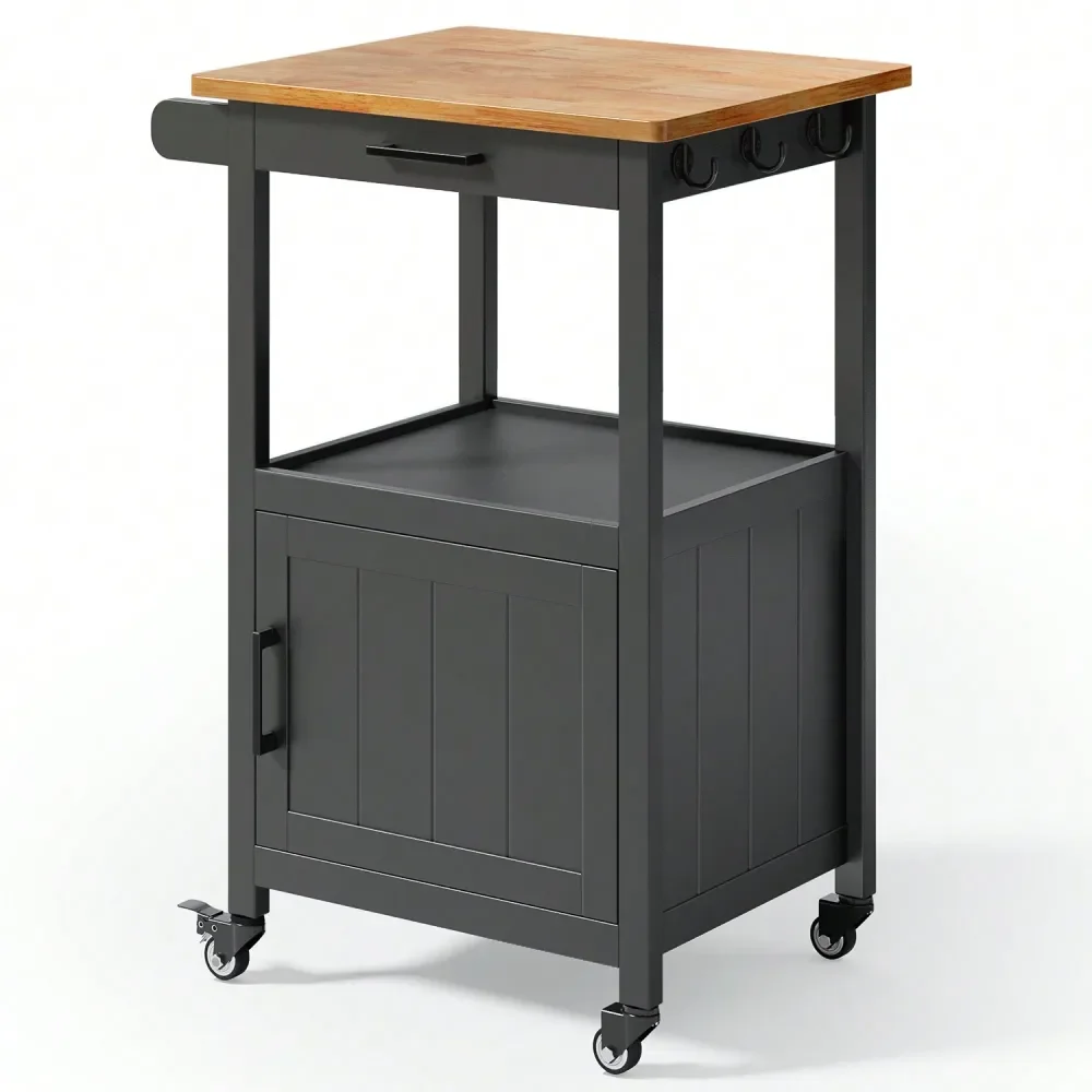 

Kitchen Island And Cart Kitchen OrganizersIsland Cart On Wheels With Wood Countertop, Rolling Kitchen Cart With Drawer, Storage