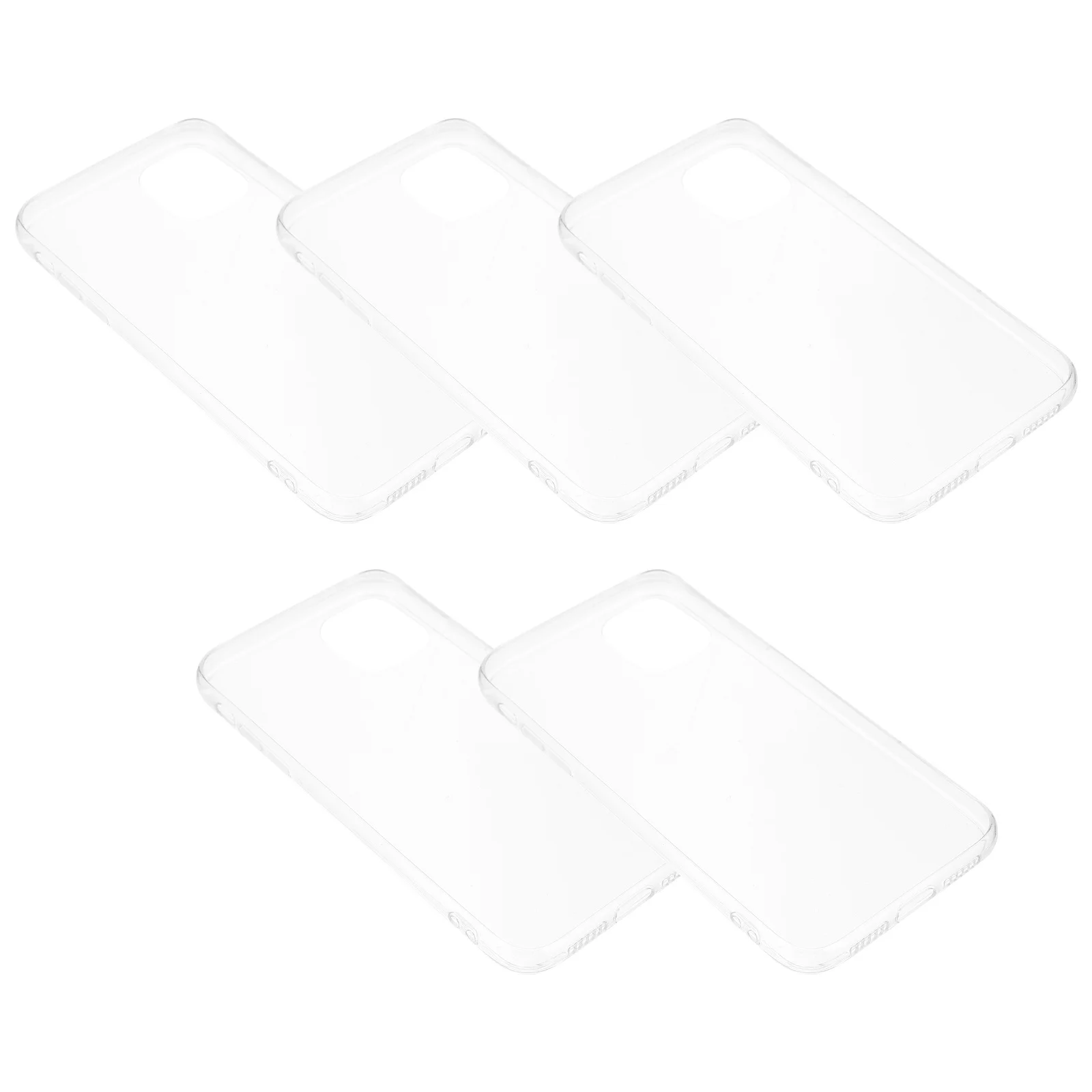 5 STKS Crystal Case DIY Epoxyhars Blank Cover voor Telefoon Cover 11 Hard Acryl TPU Beschermend Krasbestendig