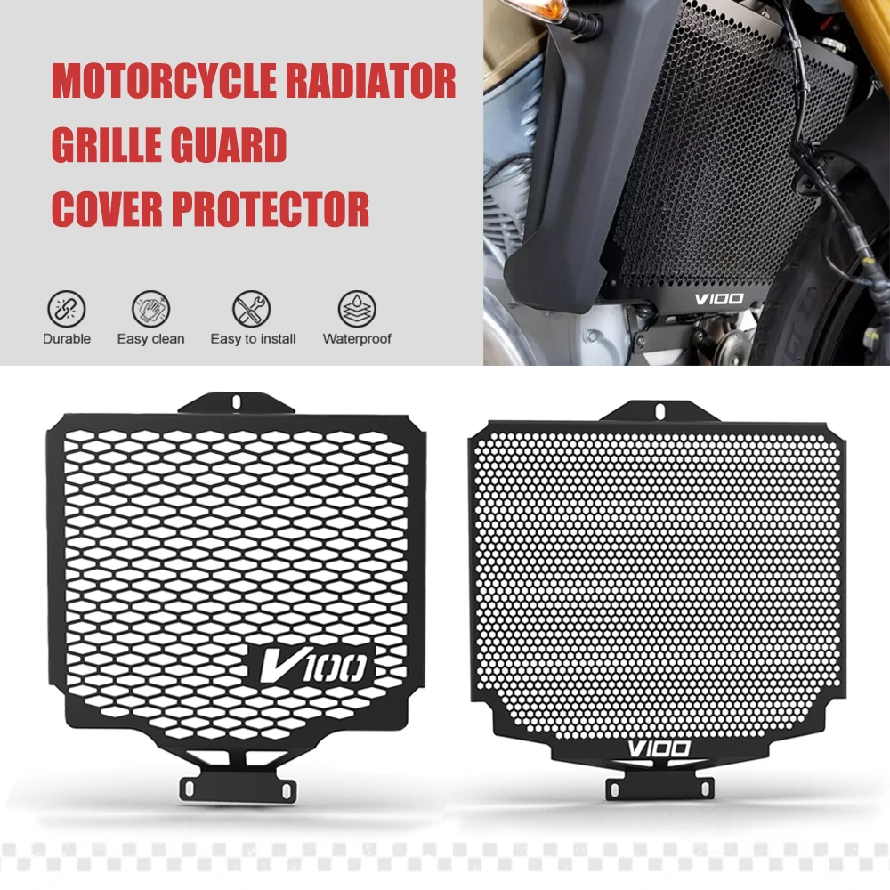 

New For Moto Guzzi V100 V 100 Mandello S 2022-2025 2024 2023 V100S Motorcycle Accessories Radiator Grille Guard Cover Protector