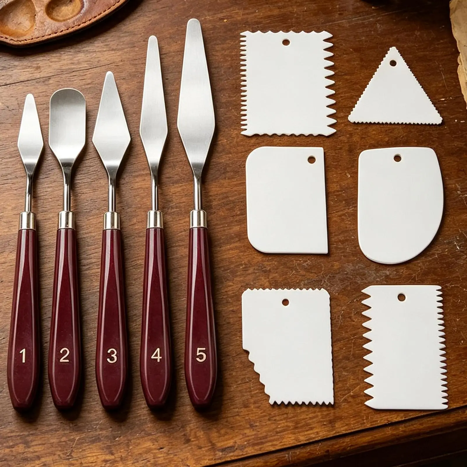 Palette Cutter Professional Scraper Canvas Spatula Art Tools Painting Palette Cutter For Oil Canvas Cake Decorating Art Adults