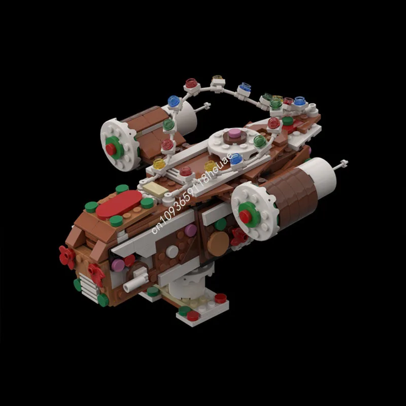 371pcs Gingerbread Razor Crest Star Battle Model Building Blocks Diy Creative Education Assembly Toys For Kids Christmas Gifts