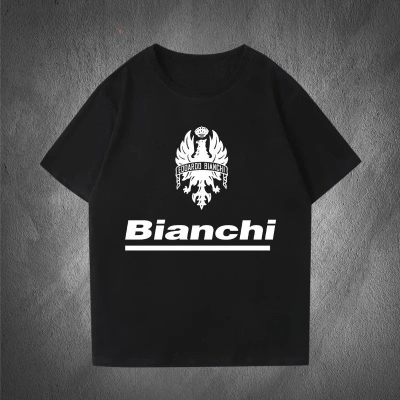 الصيف بيانكي جولة دي فرنسا الدراجات المتحمسين القطن تي شيرت Y2K Harajuku الرجال والنساء تي شيرتات قطن #3