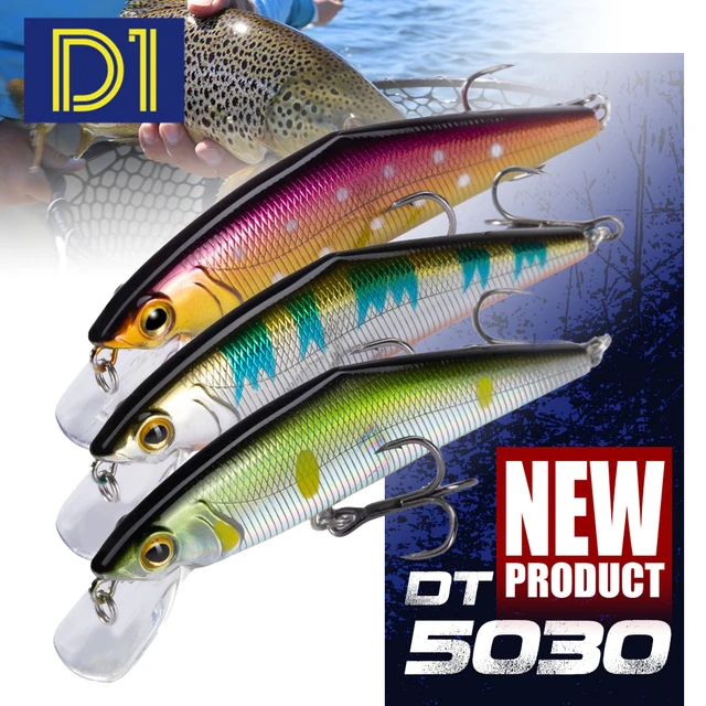 D1 3 szt. Minnow przynęty 63mm/85mm tonące sztuczne twarde woblery przynęty słonowodne na pstrąga okoń sprzęt wędkarski