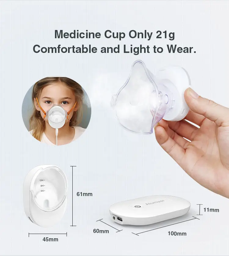 Mute Mesh Medical Spray, Portable Asthma Inhaler, Children's Atomizer, Mini Humidifier, Headworn Spray