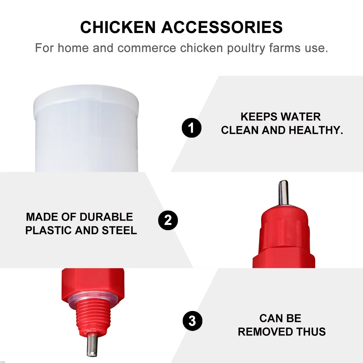 

20pcs Automatic Chicken Waterer Durable Nipple Drinker For Poultry Farm Home Use Chicken Accessories Drinking Fountain Watering