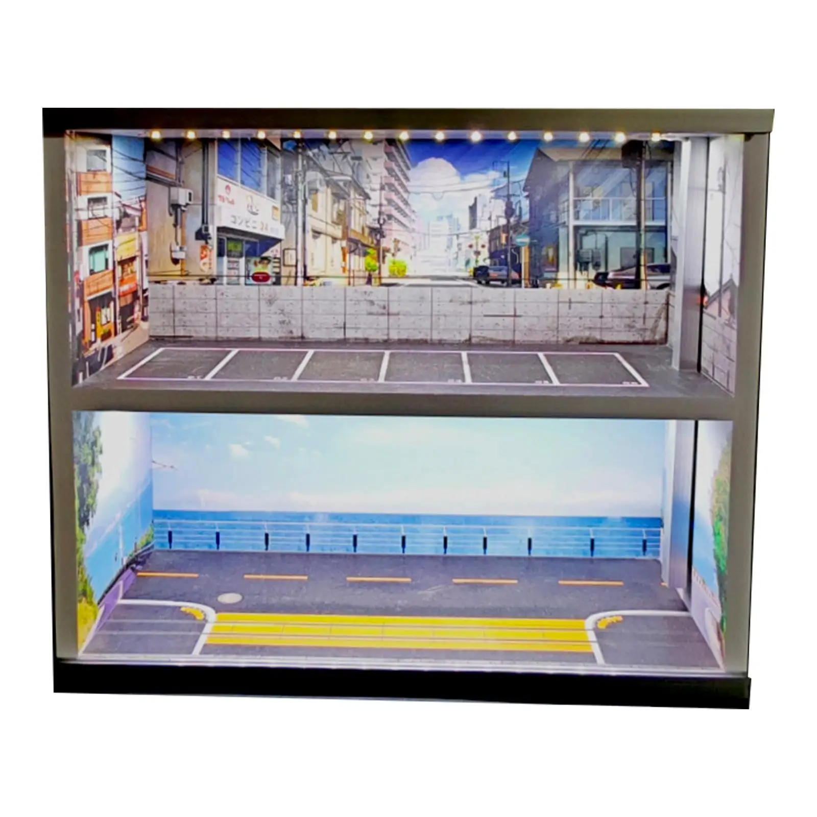 

1/64 Model Car Display Case Micro Landscape Decor Decorative Organizer