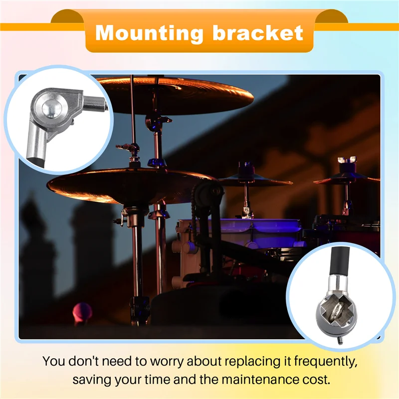 

-BOFF Зажим для барабана Монтажная тарелка Быстрозапирающийся зажим Крепление для тарелки Ударный музыкальный инструмент