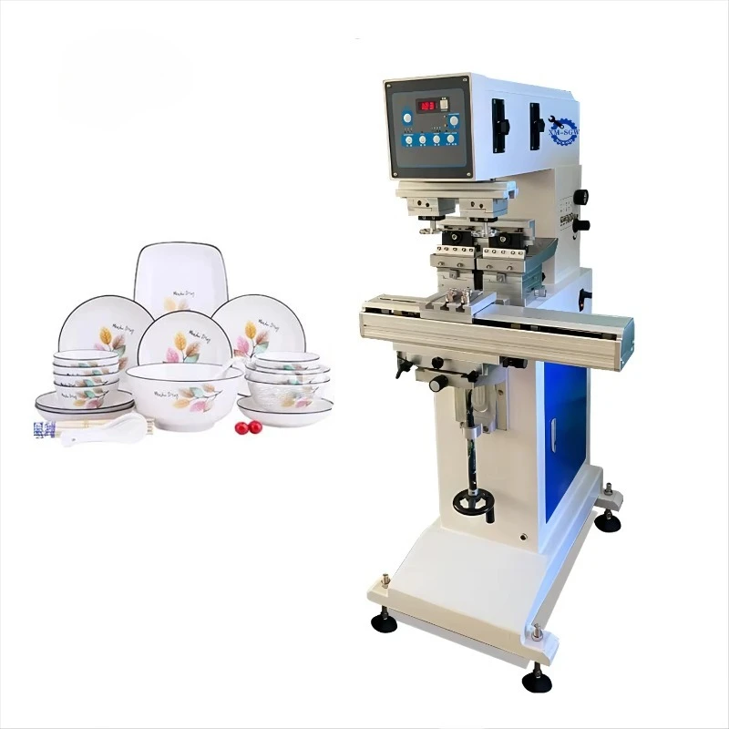 New Product Semi-Automatic 2 Color Ceramic Bowl Pad Printing Machine Plate Dish Printing Label Pad Printer Machine