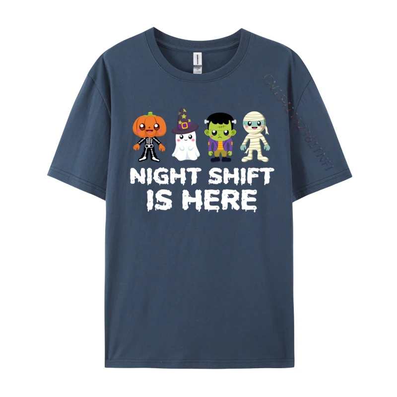 Night Shift Is Here Evil Nurse Doctor ER Halloween Matching Family Group Mens T Shirt Retro ostern Day Pure Cotton Tops & Tees