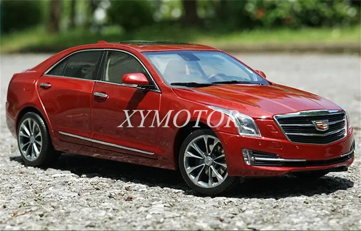 

1/18 для CADILLAC ATS-L, Литые металлические модели автомобилей, игрушки, подарки, коллекция, дисплей, красные/белые украшения