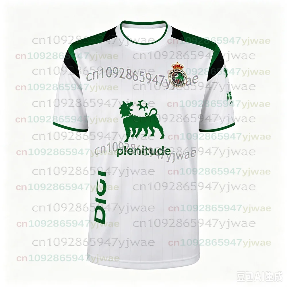 26-27 Hot Selling Unisex Racing Santander Home Kit Football Jersey Summer Breathable Quick-Dry For Men Women Family Kids Tees