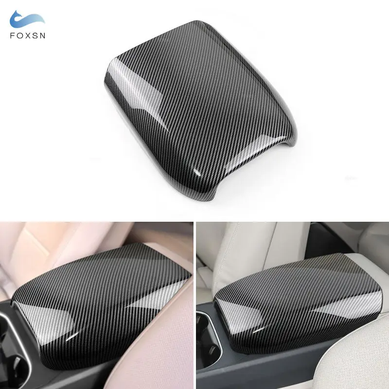 

ABS Carbon Fiber Texture Car Styling Interior Center Control Armrest Box Cover Trim For Porsche Cayenne 2018 2019 2020 2021 2022