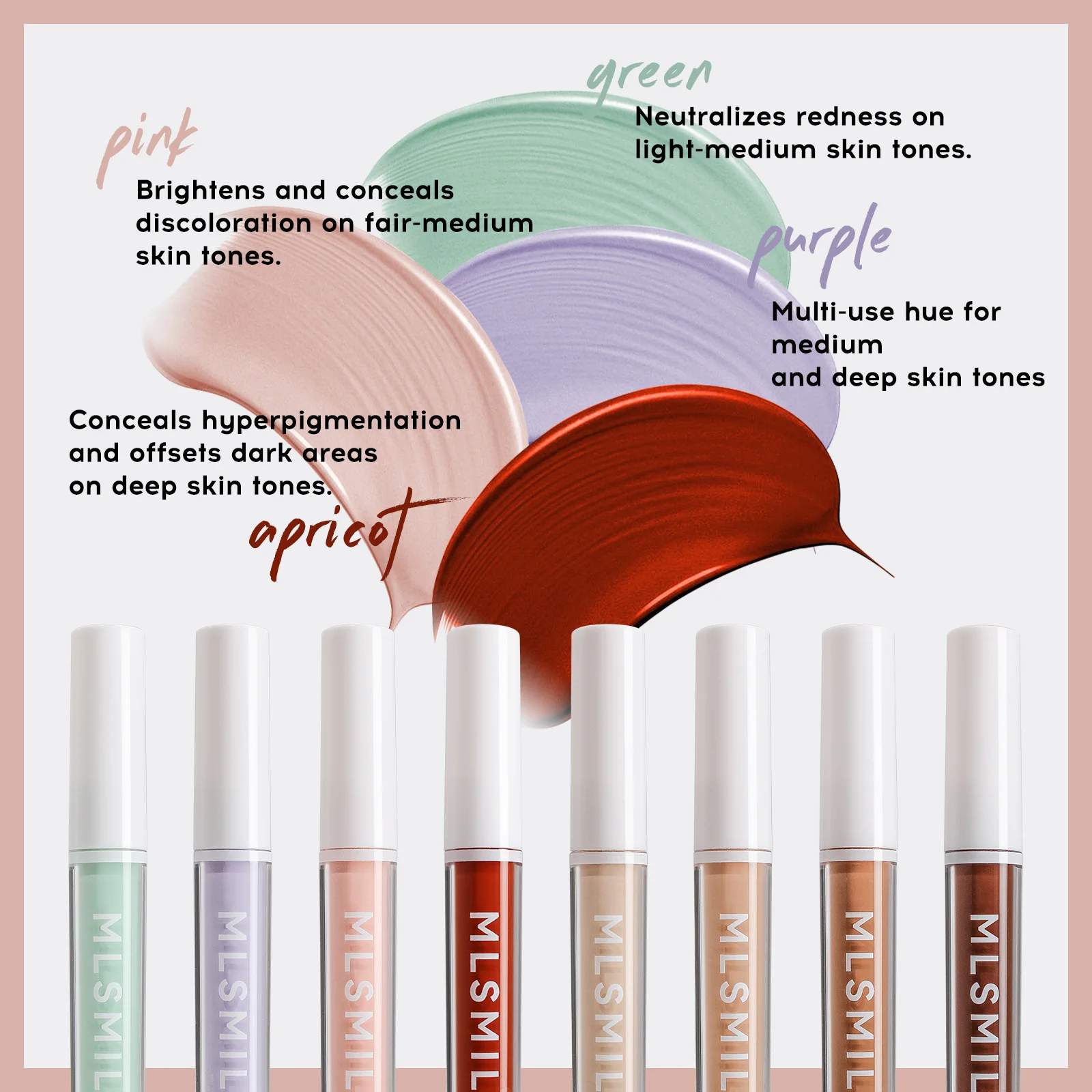 colourful Concealer Brightening Contouring Waterproof Long-lasting Embellish Dark Circles Tears Gap Toning Liquid Foundation