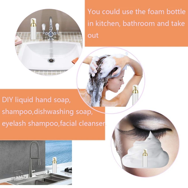 50 мл пустые бутылки, дорожные бутылки для мыла, пластиковые бутылки с дозатором пены, насосы для пенного мыла, дозаторы для чистки, путешествий, 12 шт.