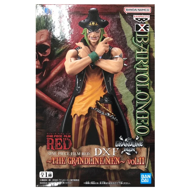 [In stock] Bandai BANPRESTO 17CM ONE PIECE DXF Bartolomeo Anime Figure Garage Kit Model Toys Gift Theater Edition RED