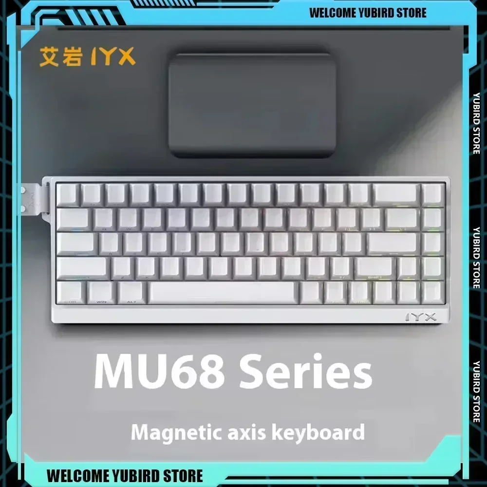 IYX MU68 Pro RGB Backlit Hot Swap Mechanical Keyboard Magnetic Switch Wired E-sports Gamer Keyboards Aluminum Alloy 8k RT0.04