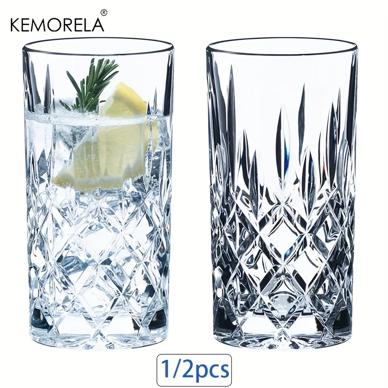 

423ML Stemware 1/2 PCS Glass Cup Parties Glassware for Drinking Water Beer or Soda Stylish and Elegant Tableware Dishwasher