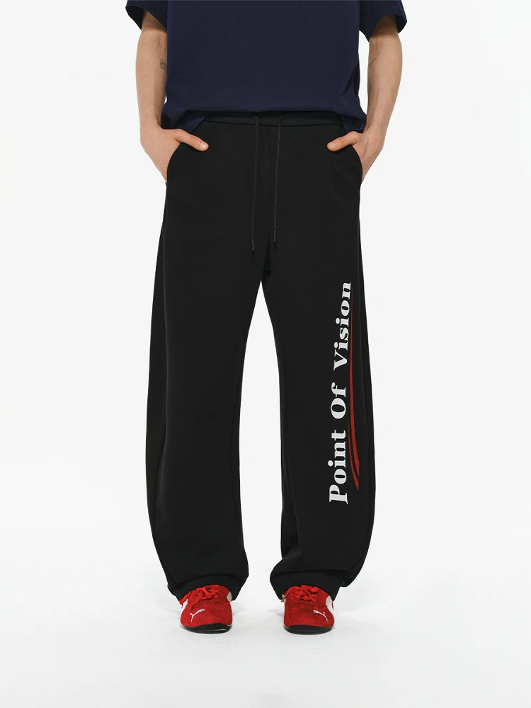 

ATRY Men's Bla Casual Pants Spring Summer New Sle American Loose Straight Leg Wide Leg Long Pants Sport Sweatpants