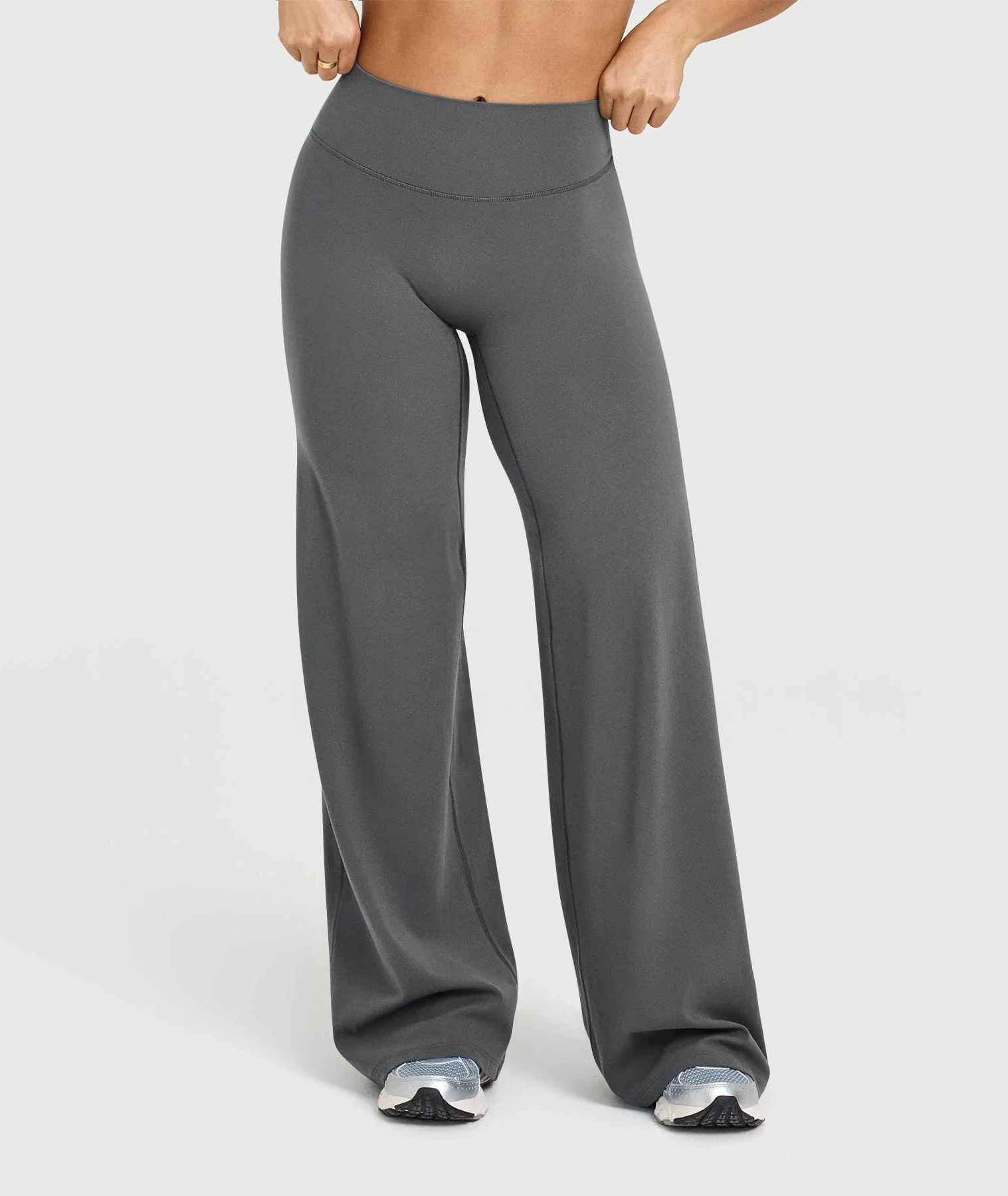 Hoge taille wijde pijpen yogabroek dames, butt lift, koffiebruin, workoutbroek, flare leggings, buikcontrole, gym fitness kleding